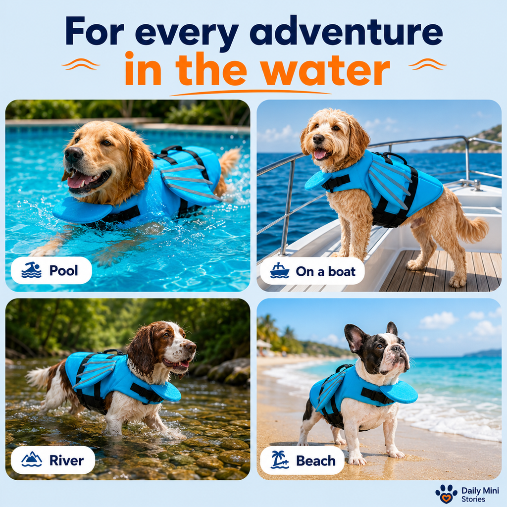 Daily Mini Stories Angel Wings Dog Life Jacket