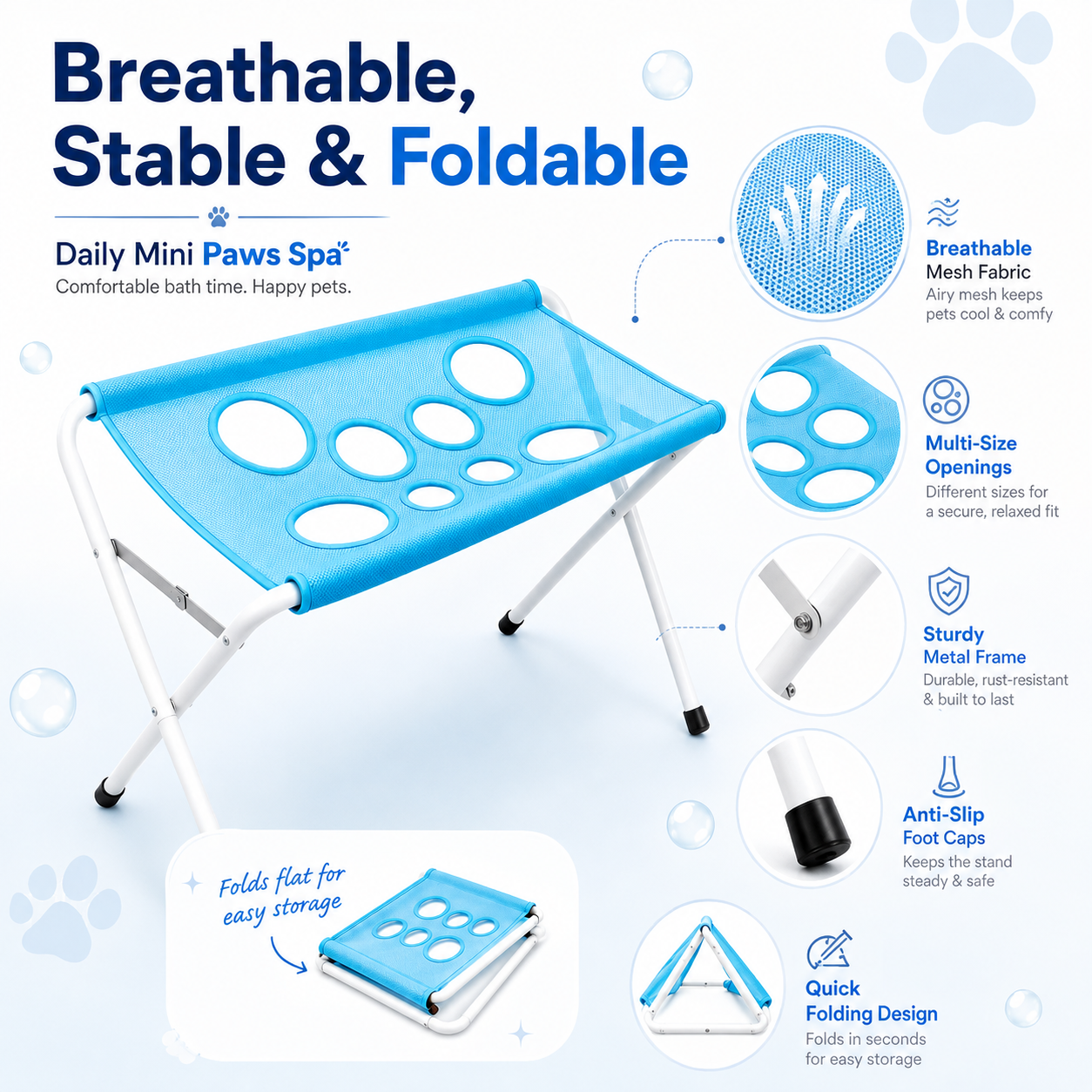Daily Mini Paws Spa – Pet Bath & Grooming Stand