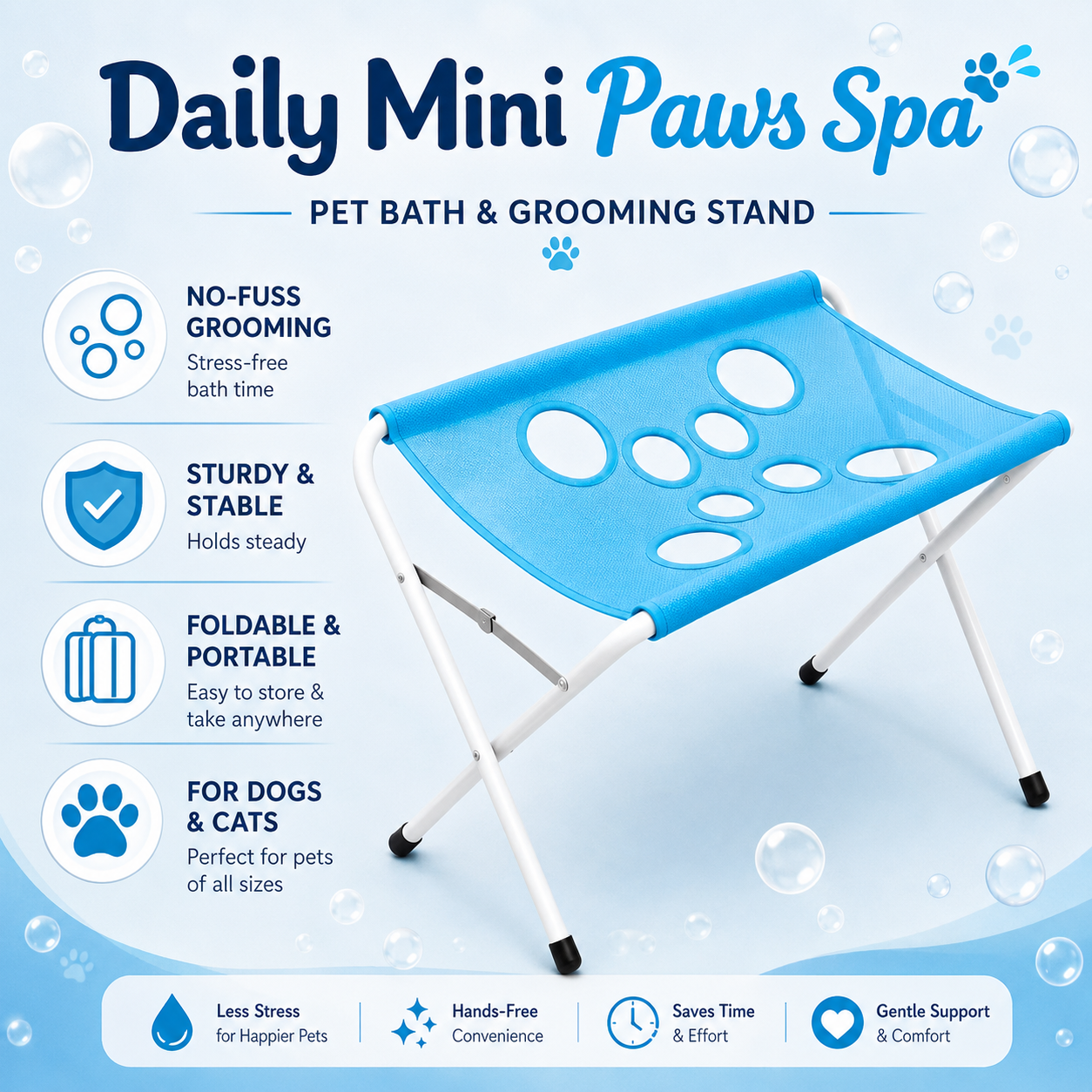 Daily Mini Paws Spa – Pet Bath & Grooming Stand