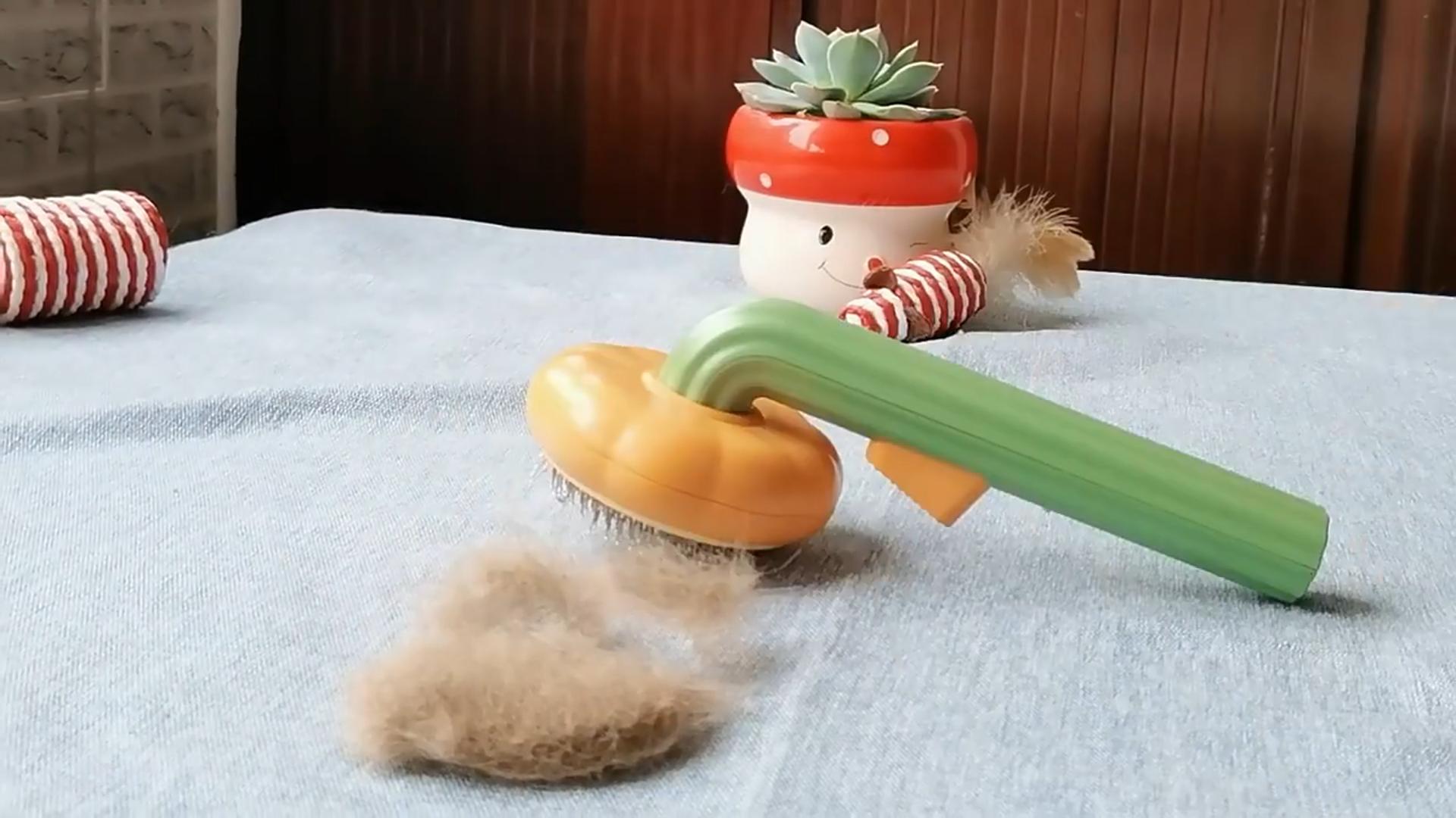 Daily Mini Pumpkin self-cleaning grooming brush