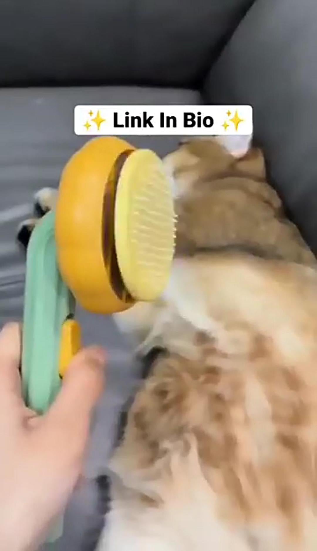 Comfortable pet deshedding brush